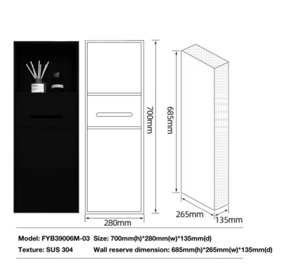 ポルセランタイル 600*1200mm フロア仕様 ホテルの浴室用の3対1のハンドドライヤー