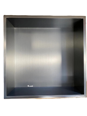ホテル ブラッシュ 表面 銃器 ブラック シャワールームの壁入りニッチ 12&quot;x24