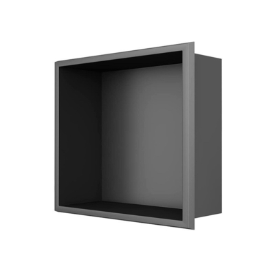 防水シャワーニッチトレイ 双棚とLEDライト モダンデザインスタイル 12x20