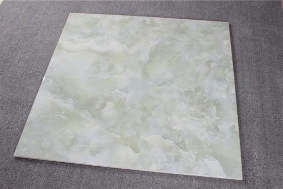 60x60 グラス化セラミック 床タイル 明るい 明るい緑色 大理石 石模倣 質感