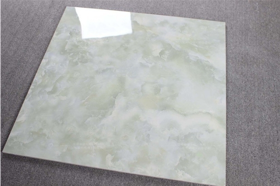 60x60 グラス化セラミック 床タイル 明るい 明るい緑色 大理石 石模倣 質感