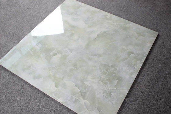 60x60 グラス化セラミック 床タイル 明るい 明るい緑色 大理石 石模倣 質感