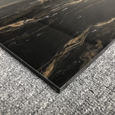 輝く黒金大理石セラミック 24x24 スクエアタイル 屋外と屋内の輝きのニーズ