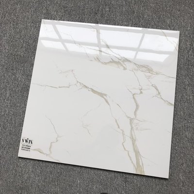 600*600mm 全身ポルセラン ゴールド.ホワイト インテリア 部屋 床タイル 永続的な魅力のために