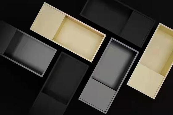 防水シャワーニッチ トレイ LEDライト ダブルシェルフ モダンデザイン 12x20 黒