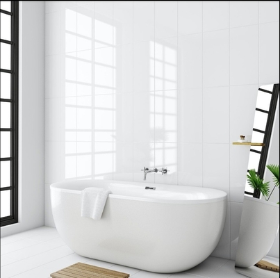 完成品 30x60 ガラスのセラミック浴室 白いタイル デザイン インテリアタイル 300x600